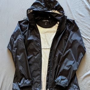 Black Calvin Klein light rain jacket